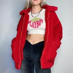 I.AM.GIA Pixie Teddy Coat in Red